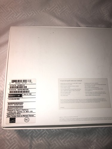 APPLE MACBOOK AIR 11’ INCH(EMPTY BOX WITH EXTENSION CORD ONLY)