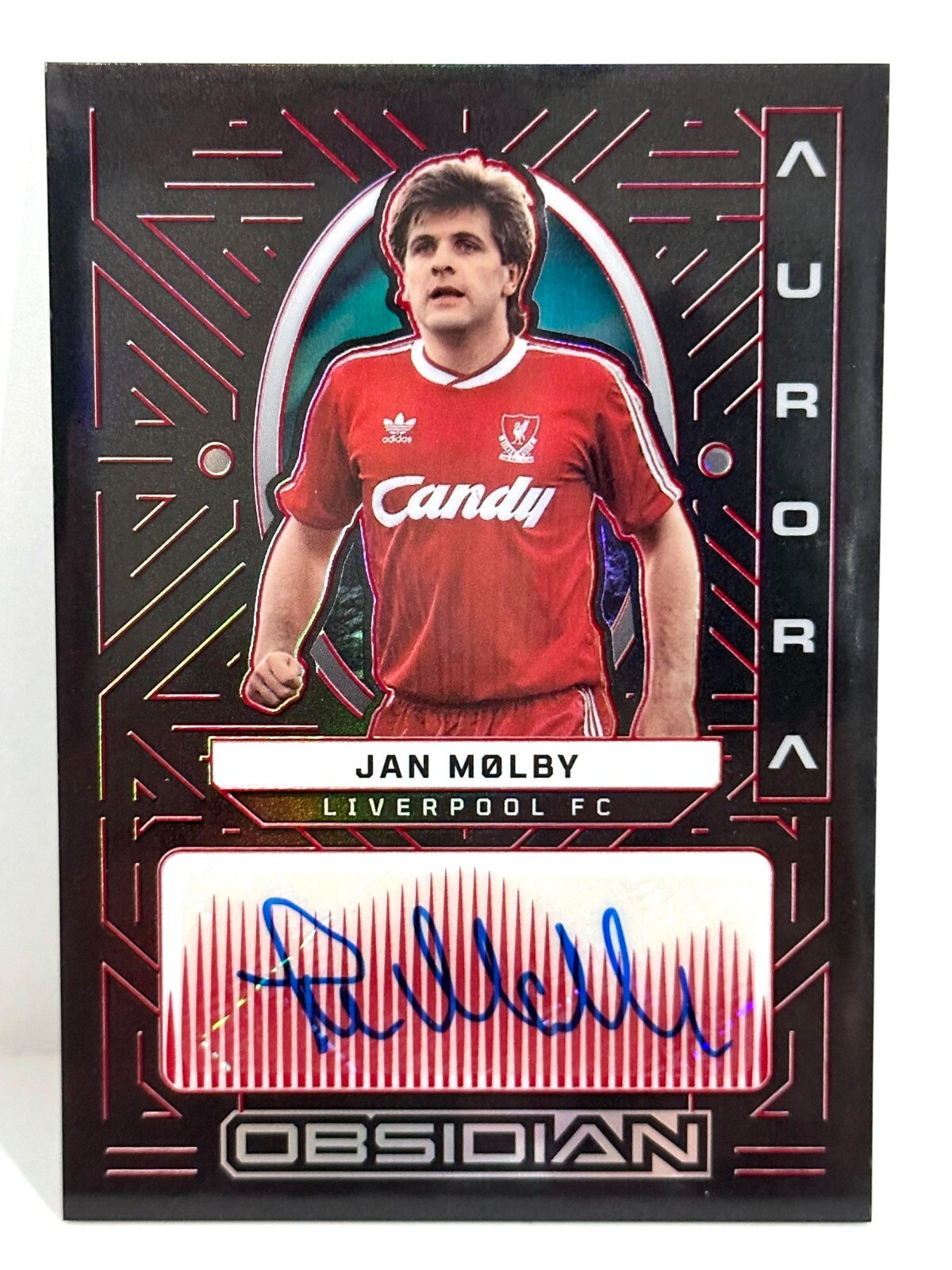 2022-23 Panini Obsidian Soccer Liverpool FC Aurora Auto Jan