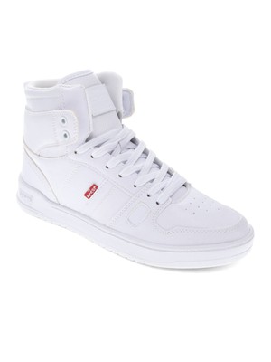 

LEVIS Женские белые спортивные кроссовки Bb Hi Perf Ul с круглым носком на платформе 7,5 м, Белый, 510-11210