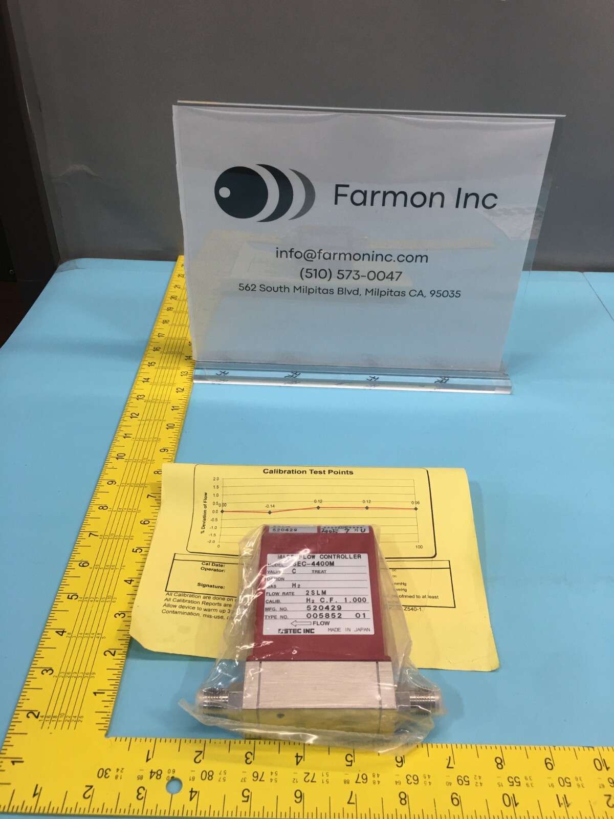 HORIBA STEC SEC-4400M Mass Flow Controller, MFC, H2, 2 SLM, 810-25000R, 128178