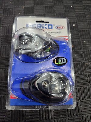 Perko 0602DP1CHR1 LED Sidelight Chrome Bronze Pair upc# 085226344466