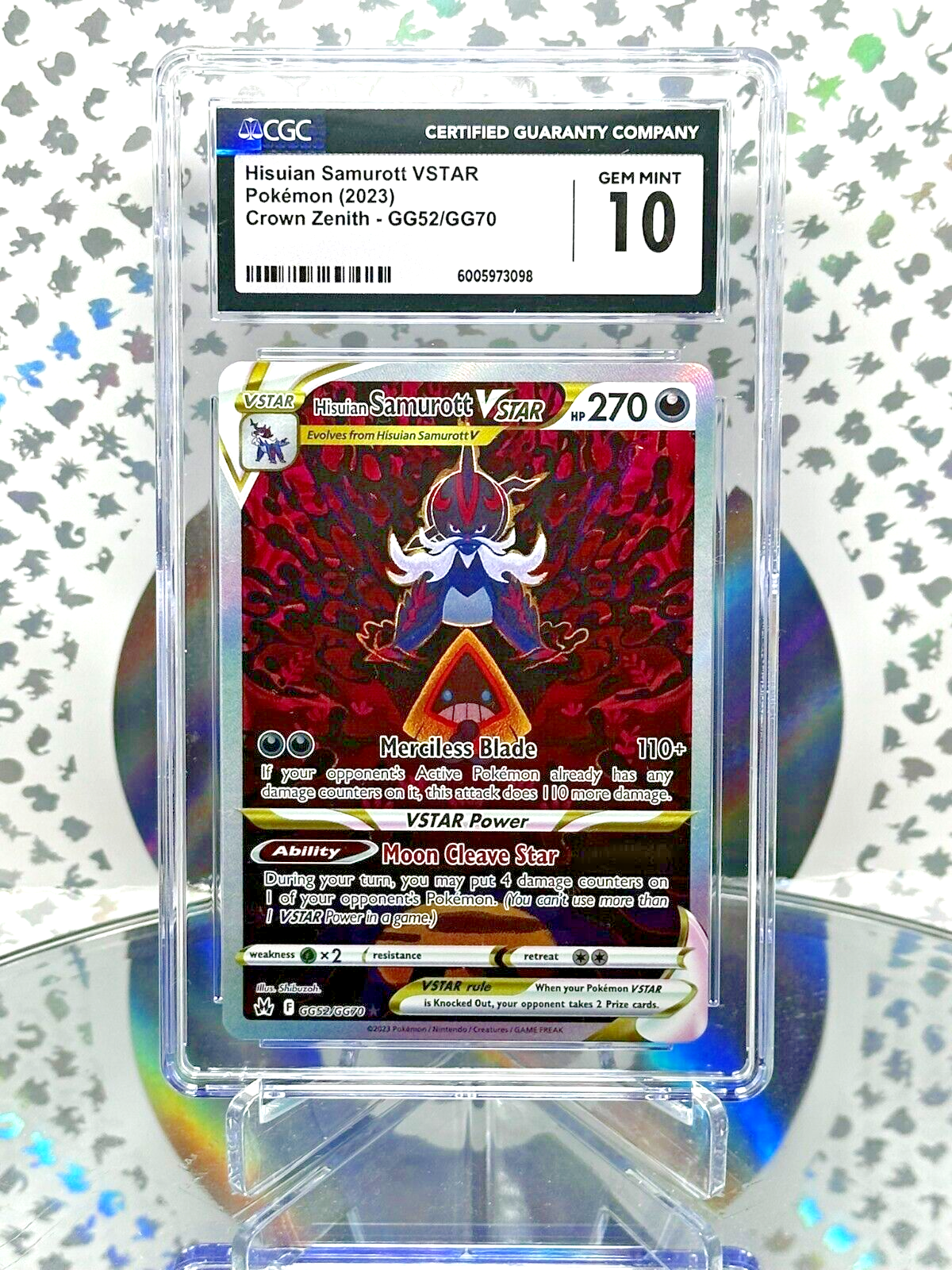 SIAM SHADE/10～The Perfect Collection～ CGC 10 Hisuian Samurott VS GG52/GG70 Crown Zenith Secret Art