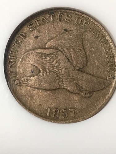 1857 Flying Eagle Cent PCI graded