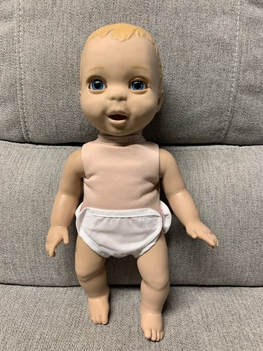 Luvabella Newborn Interactive Baby Doll Realistic Expressions Soft Face Works