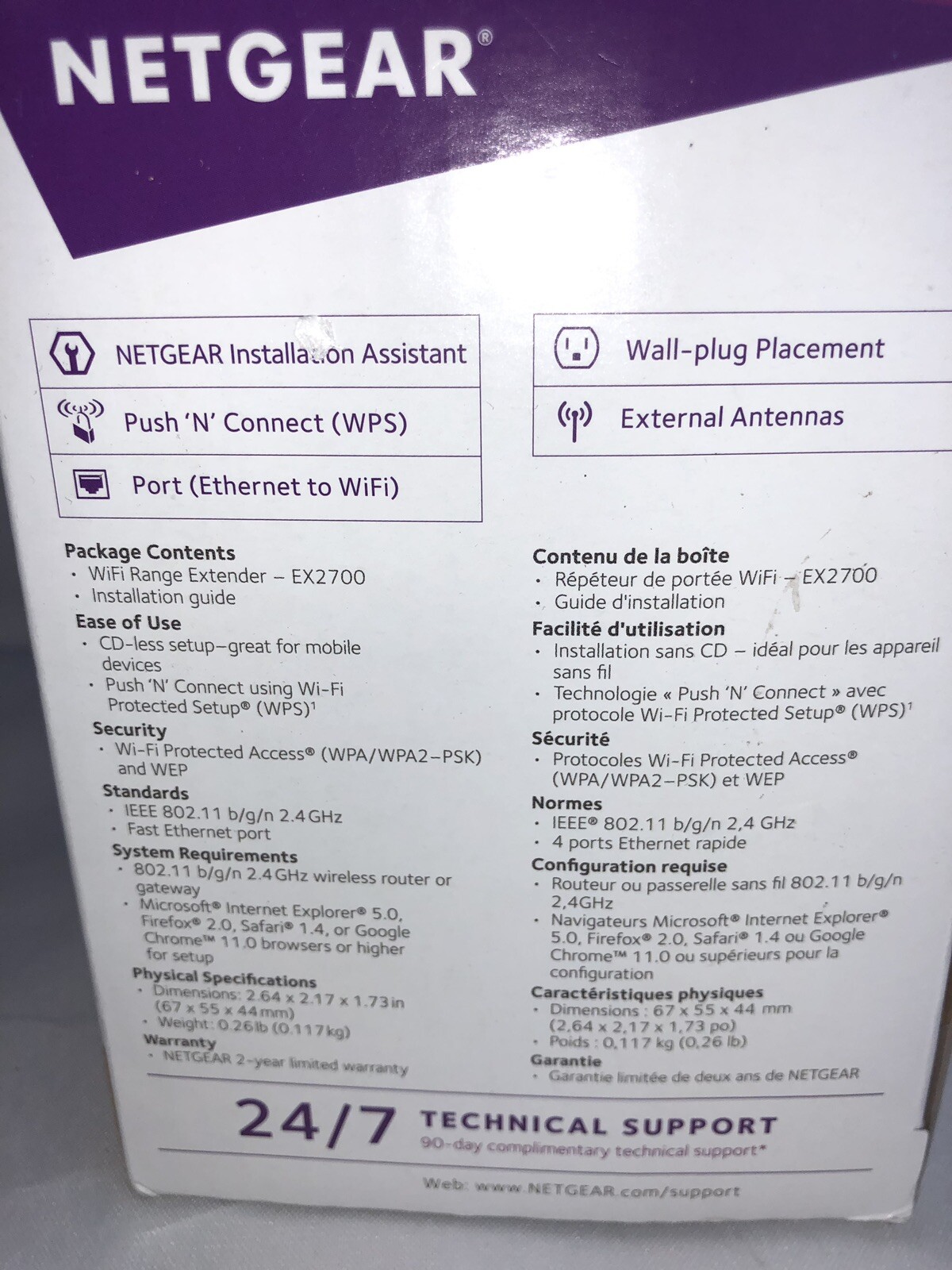 NETGEAR N300 WiFi Network Range Extender EX2700