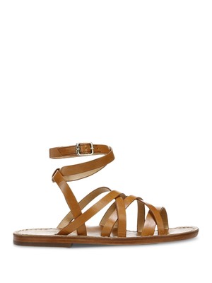 

SAM EDELMAN Женские коричневые кожаные сандалии-гладиаторы с ремешками Meriai с круглым носком, размер 5 м, Коричневый, H6949L1
