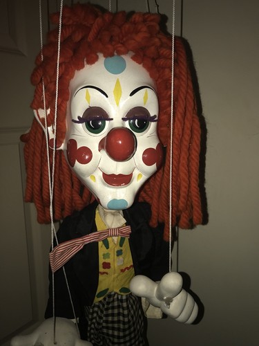 RARE! Vintage Clown Marionette Puppet - Pelham Puppets - 43