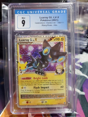 CGC 9 MINT LUXRAY LV.X 109/111 CELEBRATIONS CLASSIC