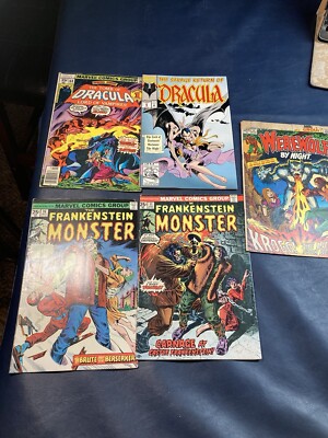 Marvel Monster Comic Lot Frankenstein Dracula Werewolf # 11 16 64 8 Horror