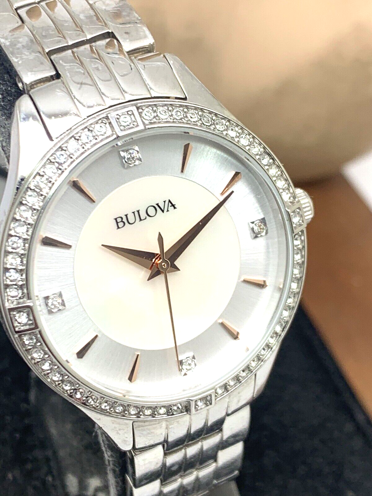 Bulova Women's Watch 96L283 Mother of Pearl Dial Silver