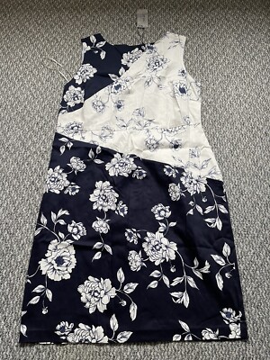 NWT Womens Soon Dress Floral Size 18 Sleeveless Cotton Blend Free Post (L40)