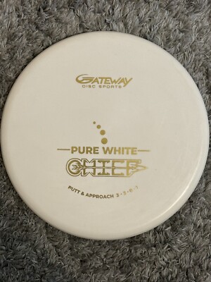 NEW Gateway Pure White Chief 174g Gold Foil Putter Approach Disc Golf