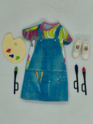 Barbie Doll Artist Painter Dress Outfit Shoes and Accessories
