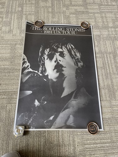 #151 The Rolling Stones 1981 US Tour Record Store Promo Poster Clean!