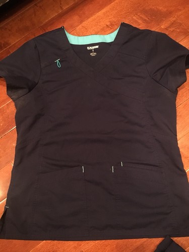 Womens Scrub Star Navy Blue Scrub Set Medium Pants Top