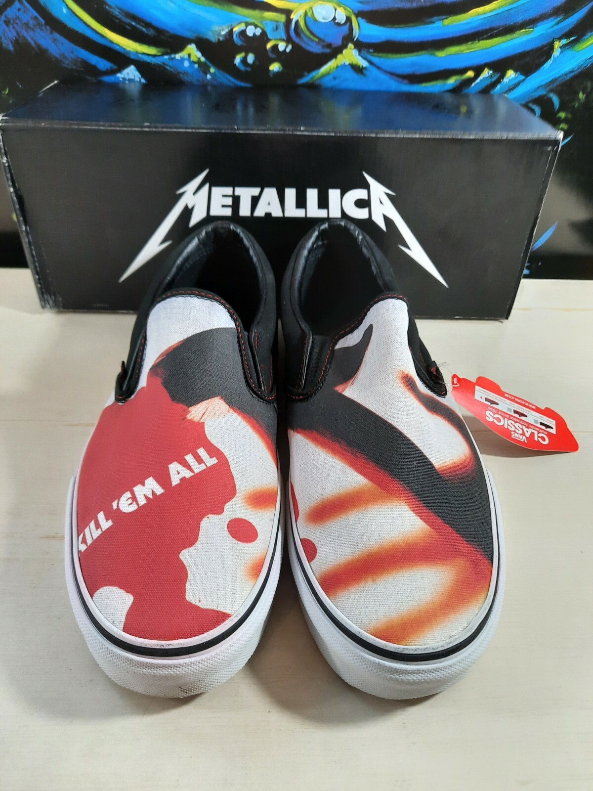 Vans Classic Slip-on X Metallica ''Kill Em All'' ships FAST!: купить с  доставкой из США, цена 60 708 руб - (185045424216)