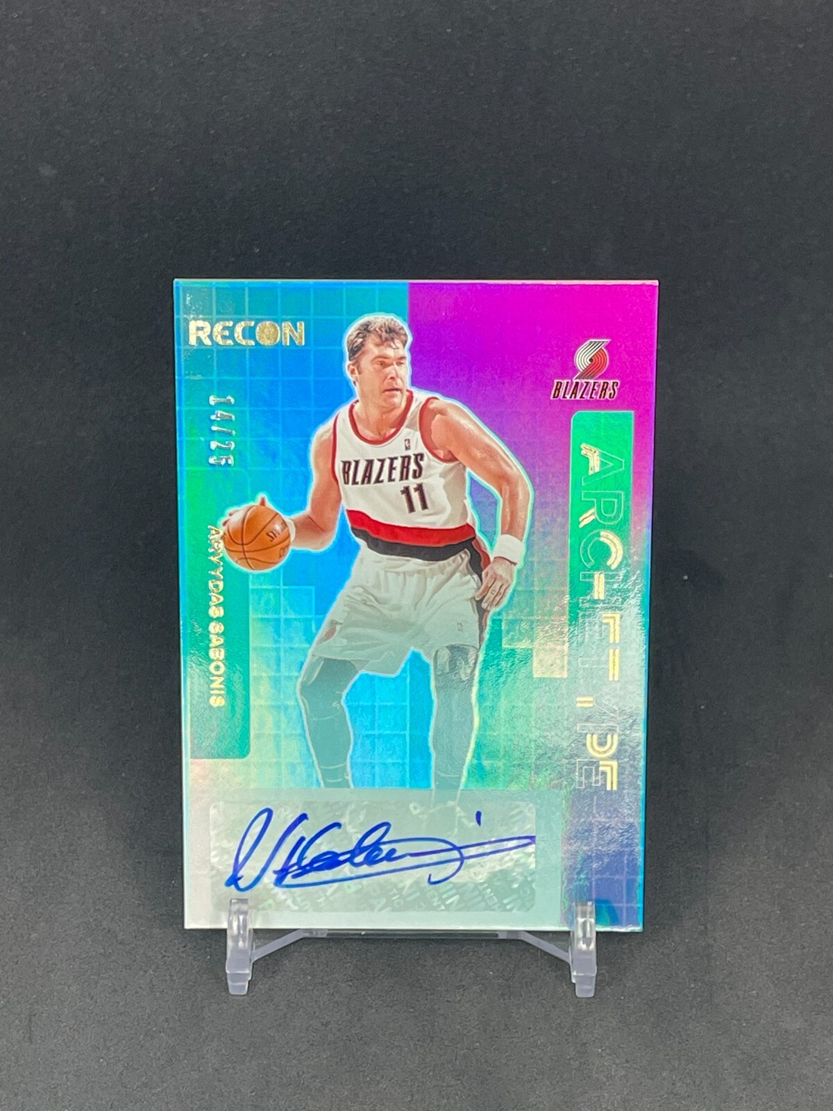 Built To Spill / Sabonis Tracks サイン入り 2023-24 ARVYDAS SABONIS 14/25 AUTO PANINI RECON ARCHETYPE