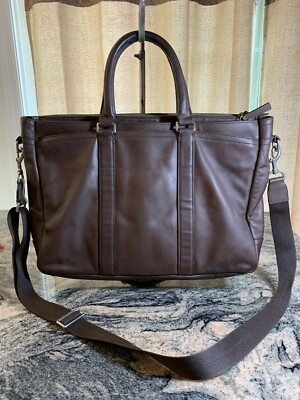 Coach Lexington F70916 Brown Leather Briefcase Carry-all