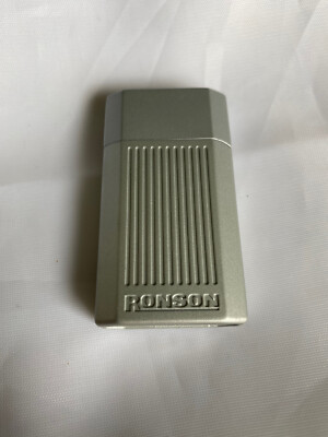 Ronson Jet Lite by Zippo Single Jet Torch Cigar Lighter - Silver Stripes - New
