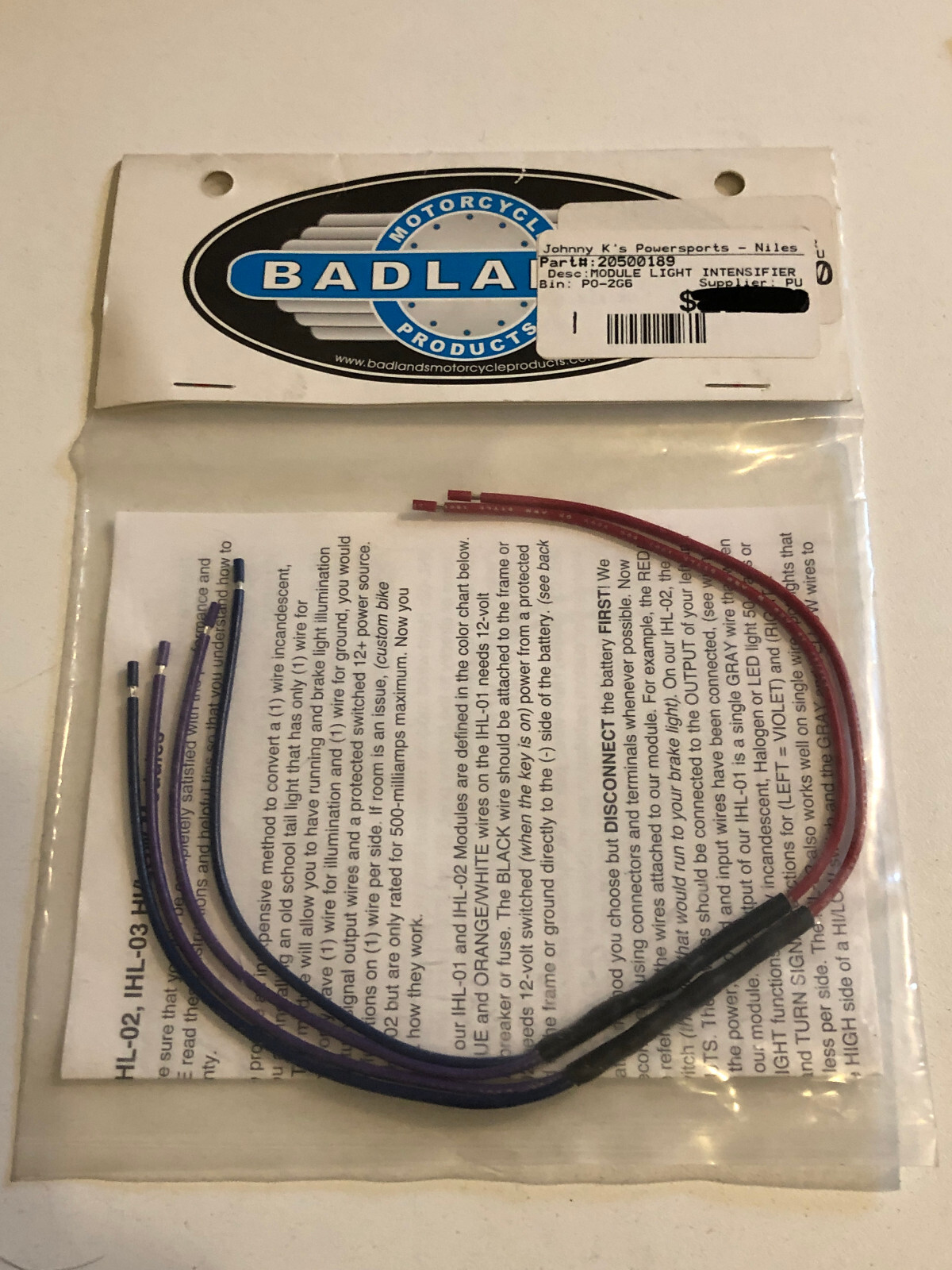 NOS OEM Namz Badlands LED Hard-Wire Single Light Intensifier