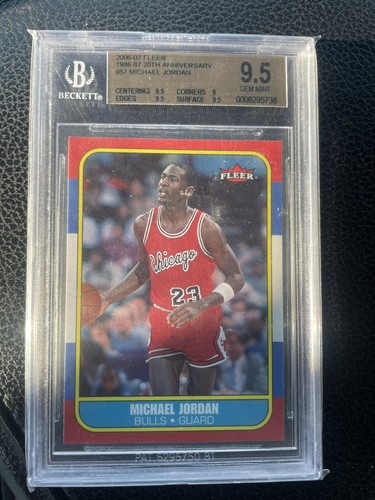 2006-07 Fleer Michael Jordan #57 1986 20th Anniversary RC