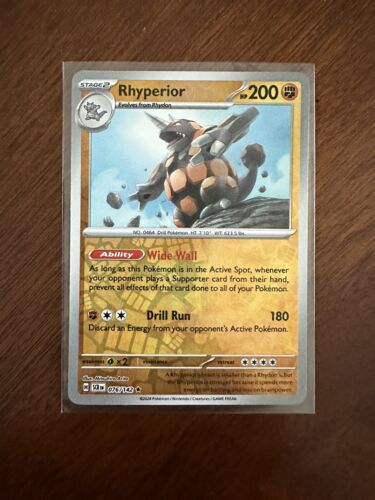 Pokemon - Rhyperior - 076/142 - Reverse Holo Rare - Stellar Pokemon - Rhyperior - 076/142 - Reverse Holo Rare - Stellar