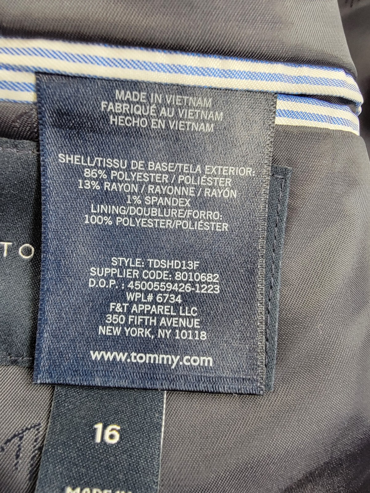 Tommy Hilfiger Modern-Fit Stretch Windowpane Sport Coat Big Boys 16 Multi L/S - Picture 13 of 19