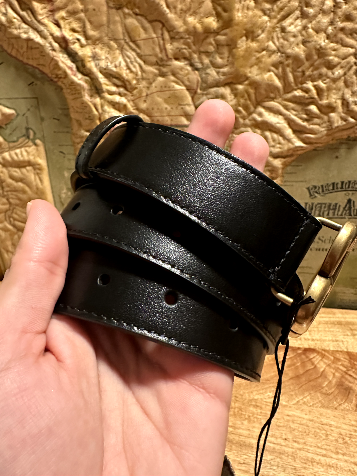 Pre-owned Gg Gold Brass B Belt Gucci X Balenciaga Bb  Leather 680456 80cm Unisex
