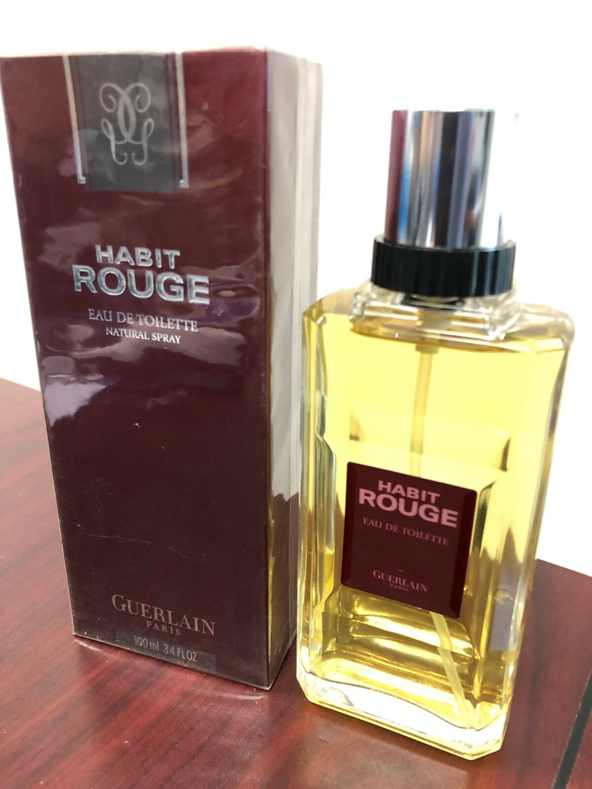 2002** HABIT ROUGE by GUERLAIN PARIS 3.4 FL oz / 100 ML EDT