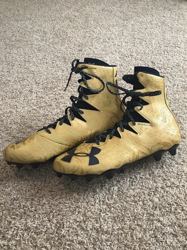 Notre Dame Irish Football Under Armour Team Issued 2017 Cleats New Size 15 ND