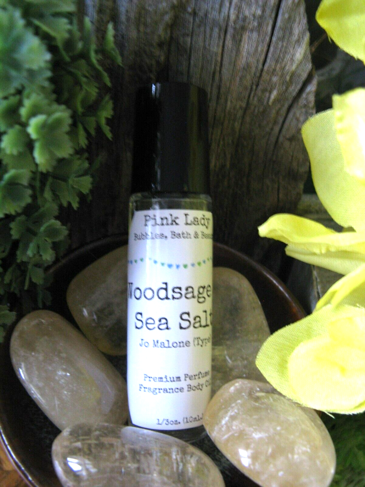 New Wood Sage & Sea Salt Jo Malone Type Premium Fragrance Body Oil Roller Bottle