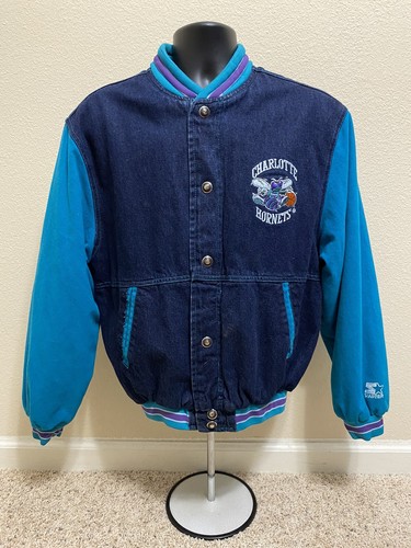 古着 90s NBA CHARLOTTE HORNETS デニムスタジャン（Vintage