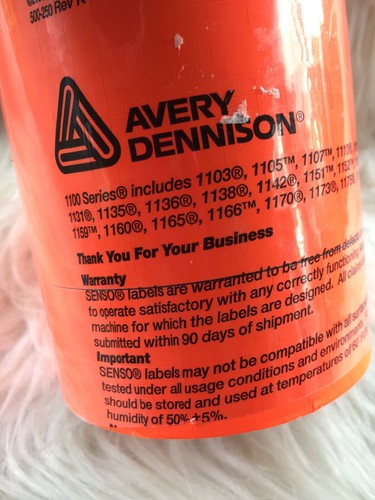 Avery Dennison Monarch 1100 Series Senso Labels
