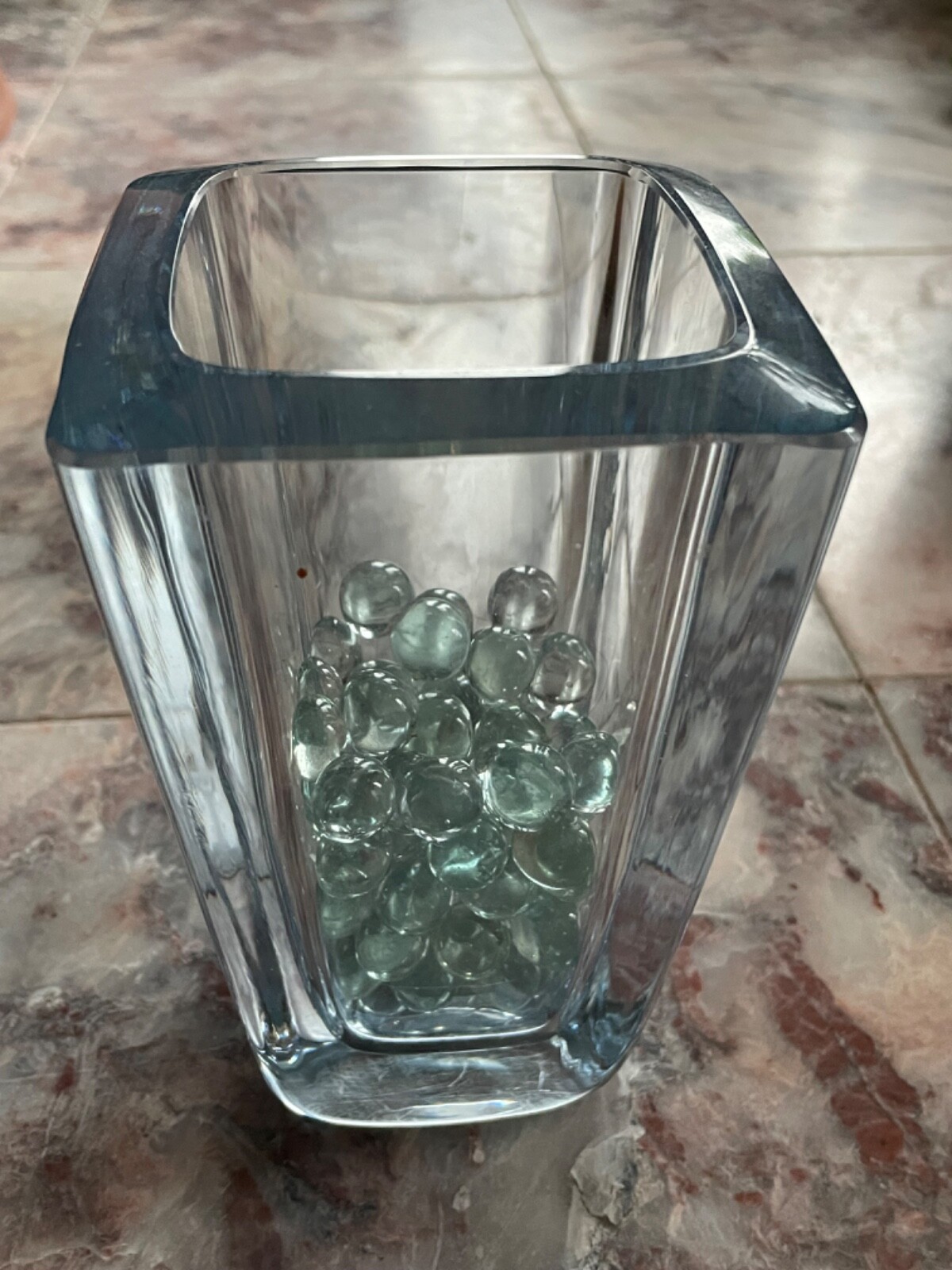 Strombergshyttan Sweden Crystal  Vase、花器 Strombergshyttan B 1053 Sweden Heavy Glass Signed 6 in Vase with