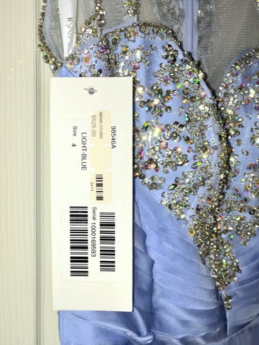 BRAND NEW Jovani 98546A Prom Pageant Formal Ball Gown Dress Light Blue Size 4