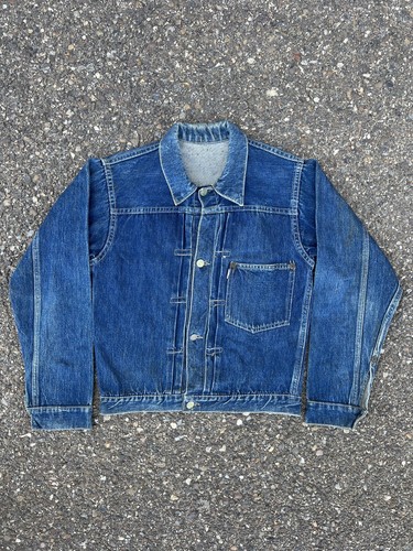 Vintage Levis Type 1 Big E Selvedge Buckle Denim Jacket S