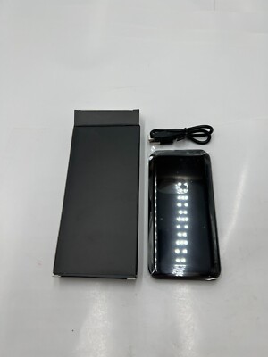 (QTY 3) Portable Power Bank 10000mAh/37Wh 5V/2A USB C In/Out ASI#43442, Black