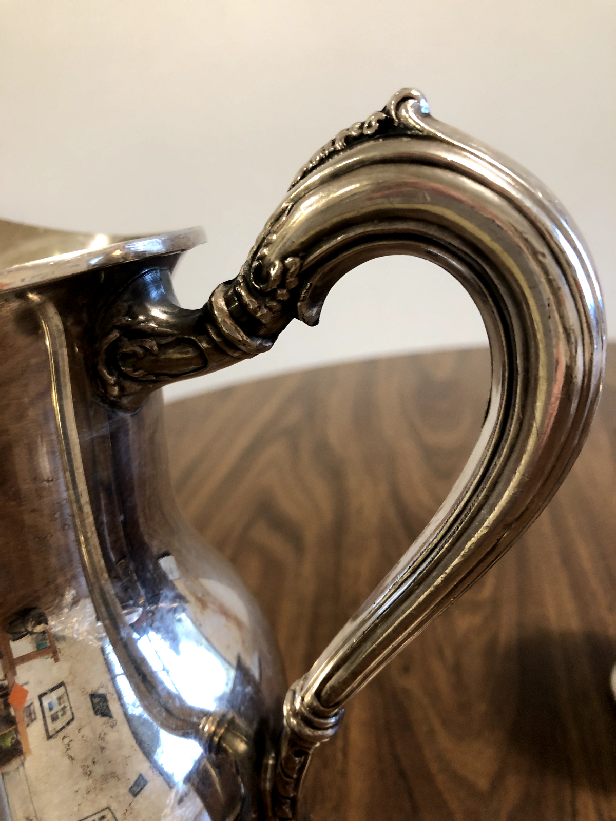 Sheets Rockford 1875 silverplated pitcher 