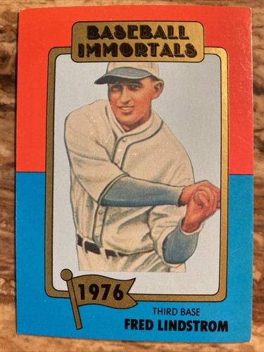 ROCK GIANTS80’S 1980 TOPPS BASEBALL IMMORTALS FRED LINDSTROM #156 - NEW YORK