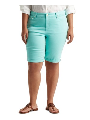

Женские шорты-бермуды RALPH LAUREN Aqua Stretch Slim Fit с подвернутыми манжетами плюс, 202837925004
