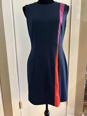 NWT Donna Morgan sz 6 Blue Midi Length Lined Dress Sleeveless / retail $228