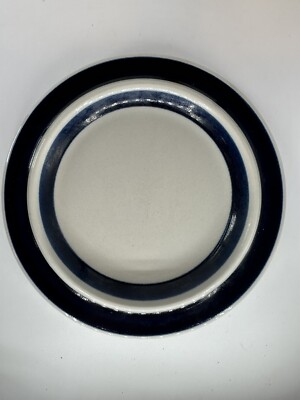 Vintage Arabia Finland Anemone Blue Salad Lunch Plate 7-7/8  Round #23