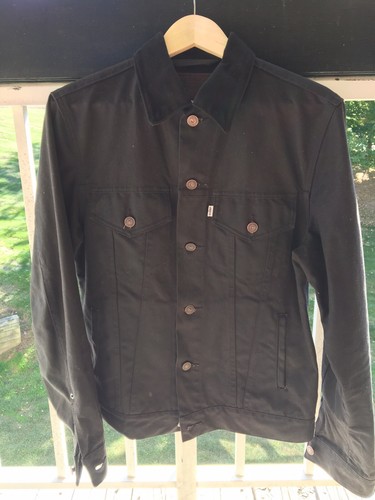 Finish Waxed Tin Cloth Trucker Jacket Medium Usa Made