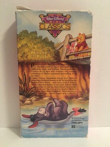 Winnie the Pooh and a Day for Eeyore (VHS, 1991) Walt Disney Mini Classics