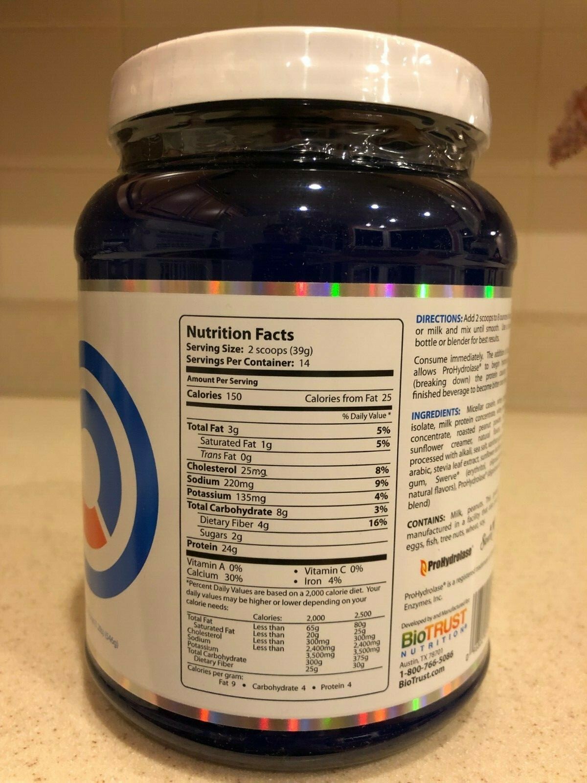 BioTRUST Low Carb Chocolate PeanutButter Protein Powder Shake Whey 19.2 oz - NEW