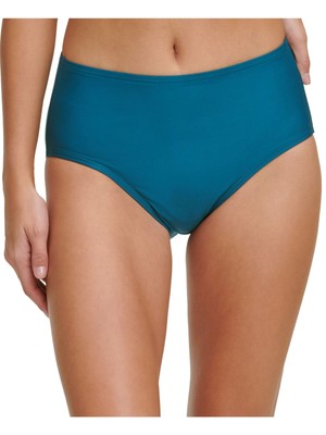 

Женское бикини DKNY бирюзового цвета на стретч-подкладке с высокой талией и низом, Teal