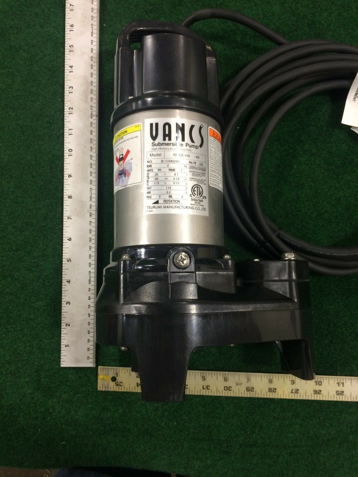 Tsurumi 2PU water features pump