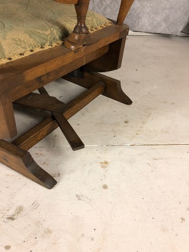 antique rocking chair skillfully made from a spinning wheel SEE ALL PICTURES