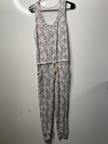 Women’s Unbranded Floral Jumpsuit One Piece Spotted Pattern Size Small