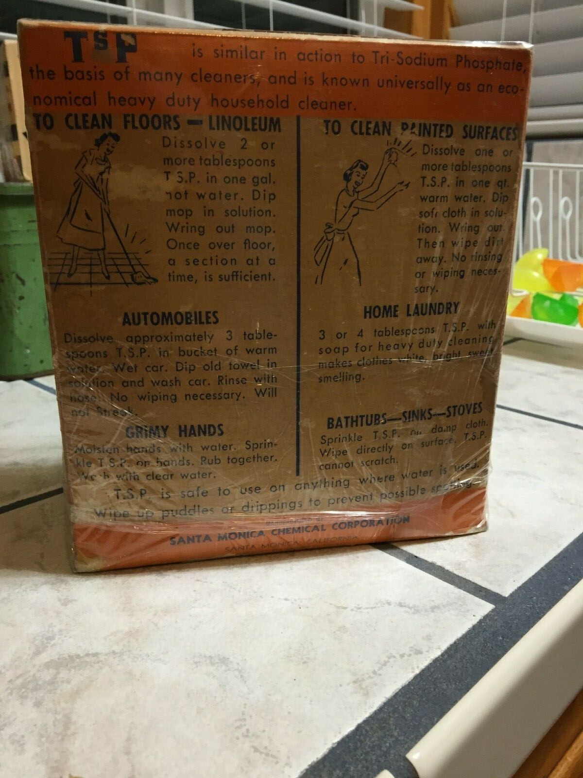 Original TsP Cleaner Adv. Box/full 1940's - 1990's